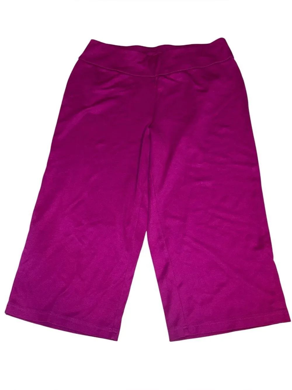 Bob Mackie Wearable Art Fuchsia Knot Capri Crop pants, Medium